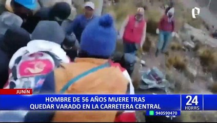 Junín: hombre fallece en ambulancia tras no poder cruzar carretera central por manifestaciones