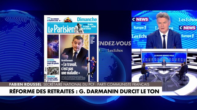 Fabien Roussel réagit suite aux propos de Gérarld Darmanin sur la réforme des retraites