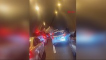 Beykoz'da asker konvoyunda tüneli kapatıp maytap patlattılar