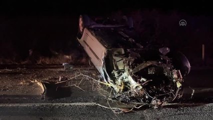 Tekirdağ'da otomobil devrildi, 1 kişi öldü, 1 kişi yaralandı