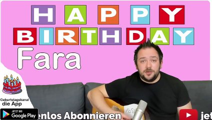 Happy Birthday, Fara! Geburtstagsgrüße an Fara