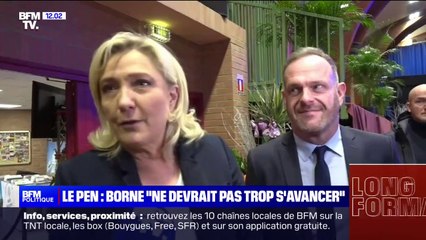Réforme des retraites: pour Marine Le Pen, "Élisabeth Borne ne devrait pas trop s'avancer"