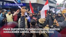 Geruduk Kantor Arema FC, Demo Aremania Usut Tuntas Tragedi Kanjuruhan Berakhir Ricuh!