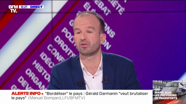 Il veut brutaliser le pays : Manuel Bompard répond à Gérald Darmanin qui accuse la Nupes de vouloir bordéliser le pays