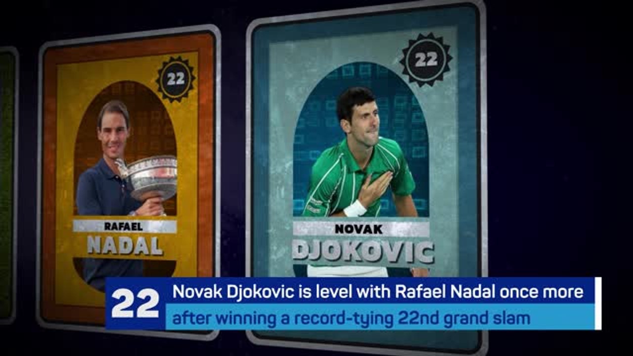 Novak Djokovic wins record-equalling 22nd grand slam