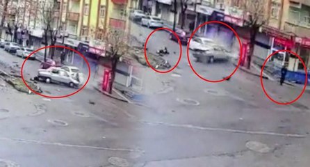 Otomobilden savrulup, aracının altında kaldı: o anlar böyle görüntülendi