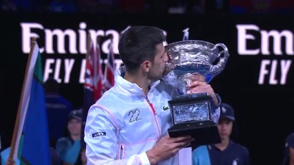 Download Video: Djokovic wins 10th Australian Open to equal grand slam record