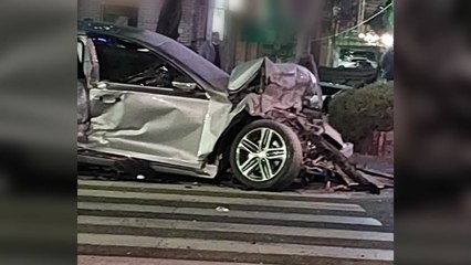 부산 온천동에서 4중 추돌 사고로 5명 다쳐...경찰 "신호 위반이 원인" / YTN