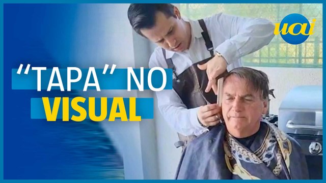 Bolsonaro recebe cabeleireiro em casa nos EUA
