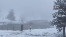 Kar yağışı etkili oldu, Domaniç Dağları tıklım tıklım doldu