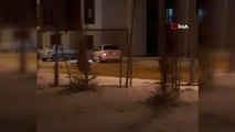 Elazığ'da park etmeden önce drift atan sürücü kamerada