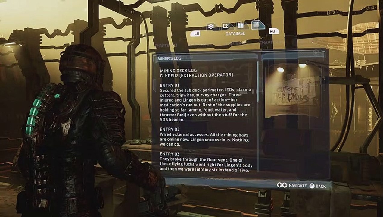 Dead Space Remake Chapter 7 Place Battery Kill Infectors "Miner's