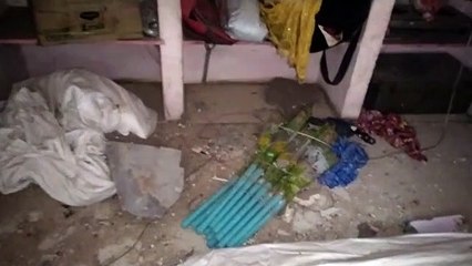ब्यावर के रामपुरा मेवातियान में मकान पर गिरी आकाशीय बिजली