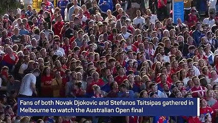 Fans gather in Melbourne to watch Australian Open final