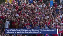 Fans gather in Melbourne to watch Australian Open final