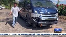 Tres personas heridas deja colisión en la entrada a Santa Cruz de Yojoa, Cortés