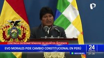 ¡Sigue entrometiéndose! Evo Morales pide cambio constitucional en el Perú