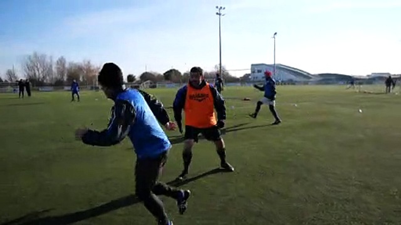 Entraînement de l'équipe de France de foot en marchant des plus de 60 ans à Saint-Pierre-d'Oléron