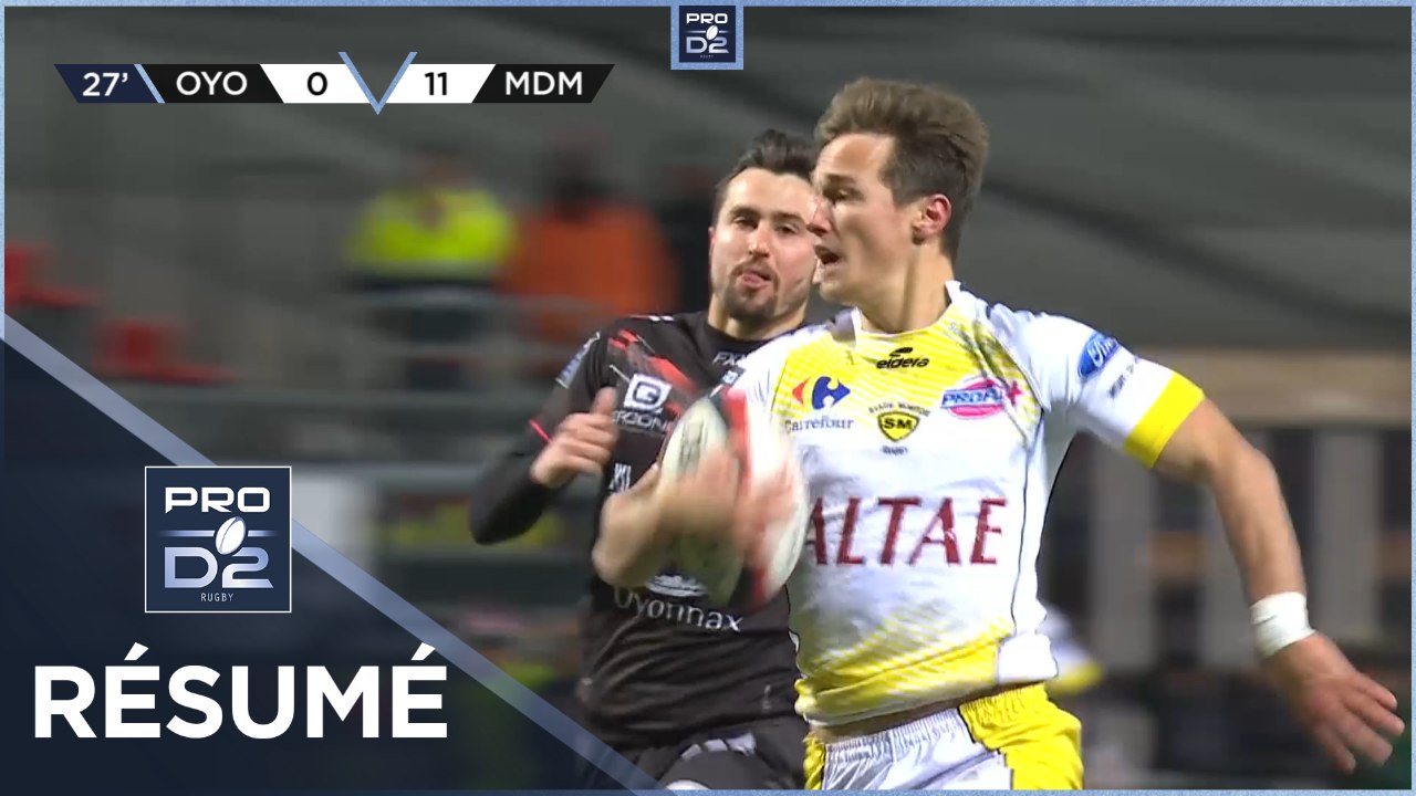 PRO D2 - Résumé Oyonnax Rugby-Stade Montois: 25-26 - J18 - Saison 2022/2023
