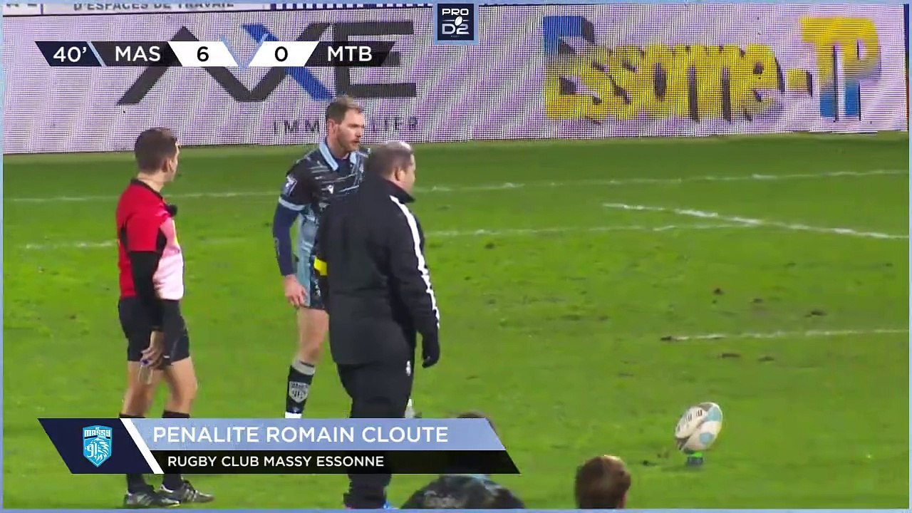 PRO D2 - Résumé Rugby Club Massy Essonne-US Montauban: 21-10 - J18 - Saison 2022/2023