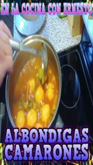 como hacer albondigas de camarones #shorts