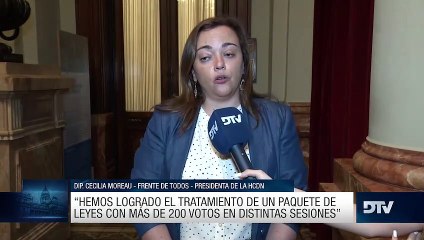 Moreau destacó los consensos obtenidos en la Cámara de Diputados y llamó a resolver diferencias con debate (Parte 1)