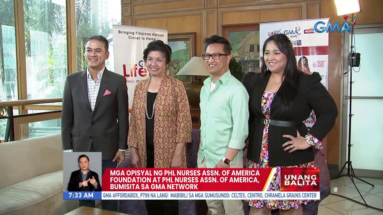 Mga opisyal ng PHL Nurses Assn. of America Foundation at PHL Nurses Assn. of America, bumisita sa GMA Network | UB