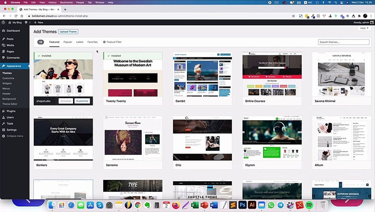 08 Install Themes Wordpress