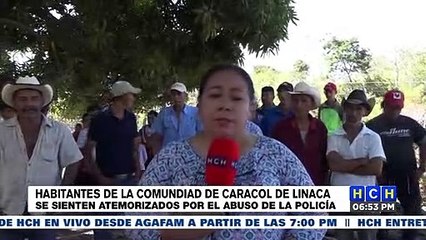 ¡Servir y proteger! Habitantes de Linaca en Choluteca piden a los efectivos policiales que paren las agresiones