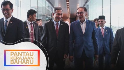 Lawatan Rasmi | Anwar tiba di Lapangan Terbang Antarabangsa Changi