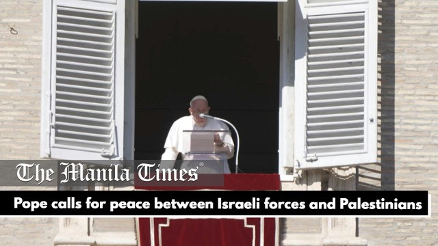 Pope calls for peace between Israeli forces and Palestinians