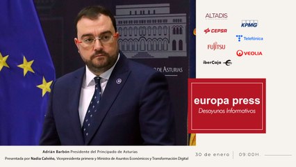 Desayuno Informativo Europa Press con el presidente del Principado de Asturias, Adrián Barbón