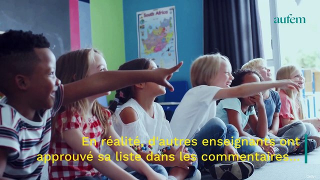 Une enseignante révèle la liste des prénoms des élèves les plus ingérables en classe