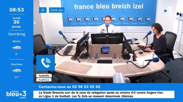 Un bateau étonnant à Brest permet à Isabelle de gagner en direct ses places pour le match Brest-Lens