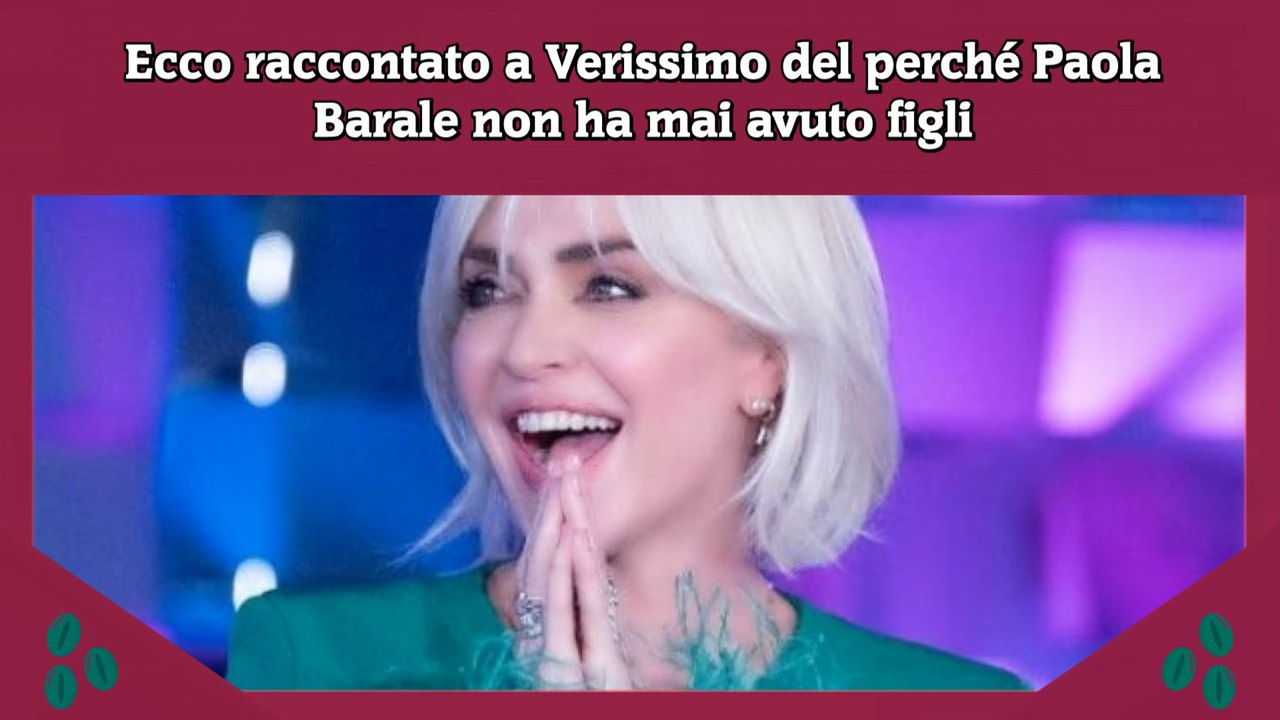 Ecco raccontato a Verissimo del perché Paola Barale non ha mai avuto figli