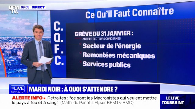 Grève du 31 janvier: quels sont les secteurs les plus touchés?
