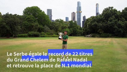 Open d'Australie: Novak Djokovic remporte son 22e titre du Grand Chelem