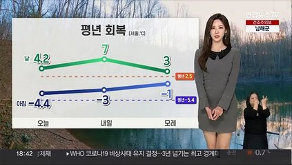[날씨] 동장군 물러나…내일 중부 눈 조금