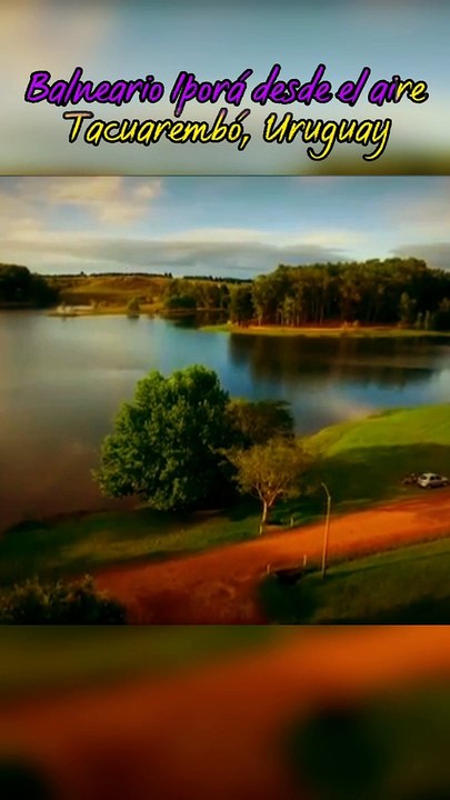 Balneario Iporá desde el aire. Tacuarembó, Uruguay