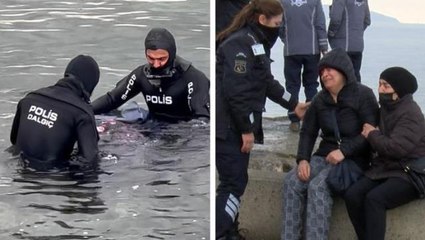 En acı an! Cansız bedeni denizden çıkartılan annesini görünce sinir krizi geçirdi