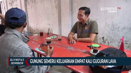 Gunung Semeru Keluarkan Empat Kali Guguran Lava