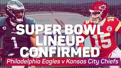 Video herunterladen: Eagles v Chiefs - Fans celebrate as Super Bowl lineup confirmed