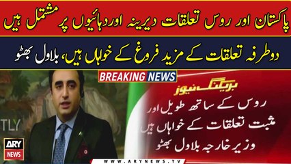 We wants long and positive relations with Russia: Bilawal Bhutto