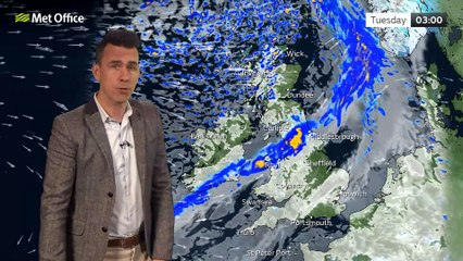 Met Office Afternoon Weather Forecast 30/01/23 - Unsettled and windy in the north