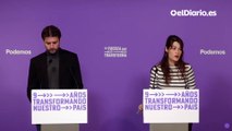 Podemos rechaza la propuesta de Justicia sobre la ley del 'solo sí es sí' y dice que “una modificación penal” no resuelve “el problema de la revisión de penas”