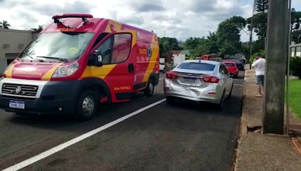 Cruze e Gol se envolvem em colisão traseira na Rua Sete de Setembro e gestante fica ferida