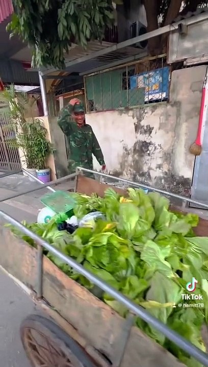 Bộ đội đi đâu ai cũng quý, vừa đẩy rau ra đường đã được mua hết vì bà con sợ các chú rét