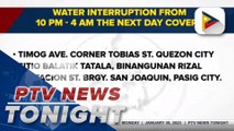 Manila Water to conduct maintenance line work in parts of QC, Pasig and Binangonan, Rizal