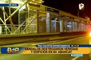 Jornada de protestas en Lima: vándalos atacan a pedradas estación Colmena del Metropolitano