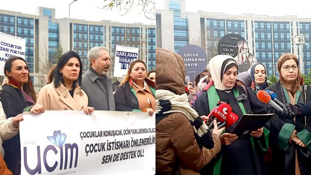 Kararın ardından adliye önünde kadın kurumları açıklama yaptı